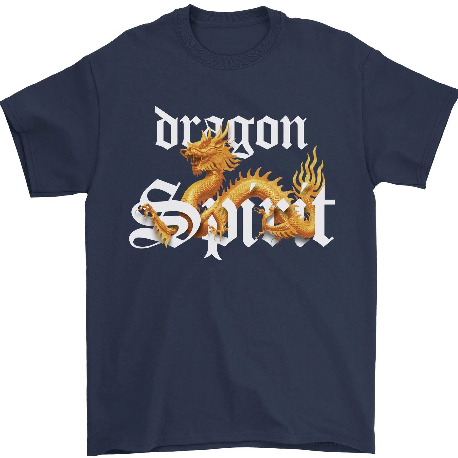 Dragon Spirit Fantasy Mens T-Shirt 100% Cotton