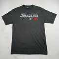 Vintage Senate Shirt Mens Medium Gray Logo Graphic Skate Tee Made USA Streetwear
