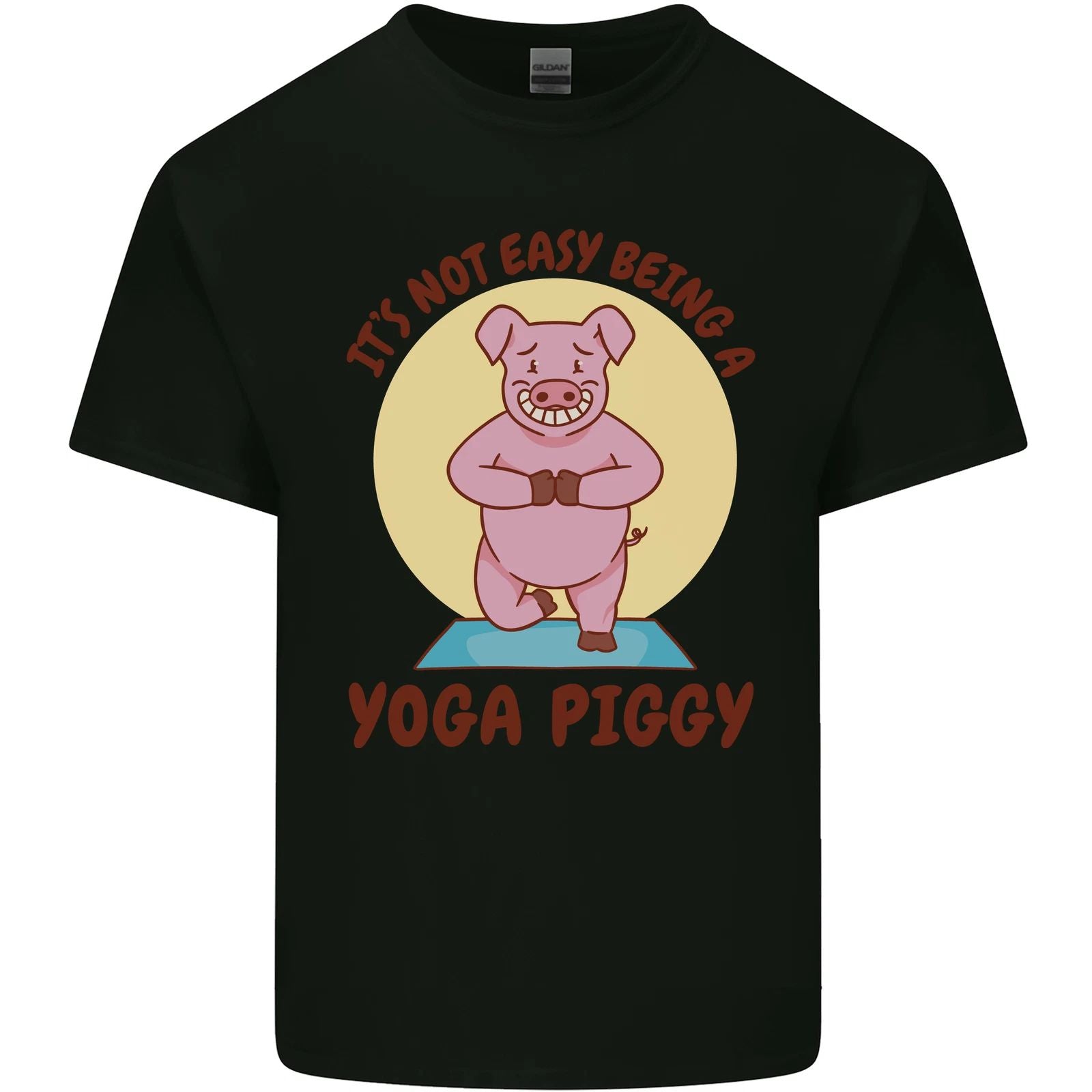Its Not Easy Being a Yoga Piggy Funny Pig Mens Light Cotton T-Shirt