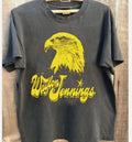 Waylon Jennings EAGLE Shirt Rare Design Charcoal Cotton Shirt Unisex