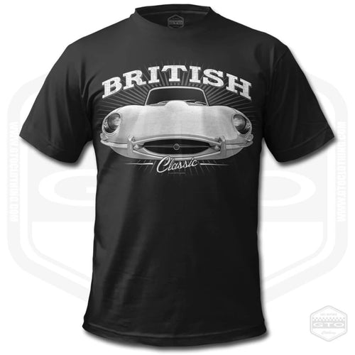 1961 E Type T-Shirt Men British Sports Car Fan Art