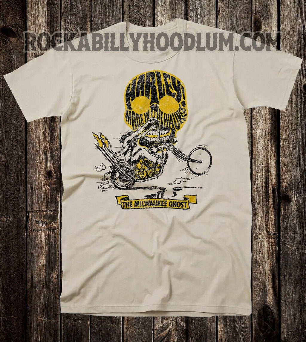 Retro Hot Rod Tee T Shirt Vtg Art Ed Big Daddy Roth Harley Milwaukee Ghost