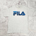 Vintage Fila Logo Graphic T Shirt Grey Size M - 90s 00s Made in USA
