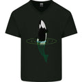 A SCI-FI Orca Whale Mens V-Neck Cotton T-Shirt