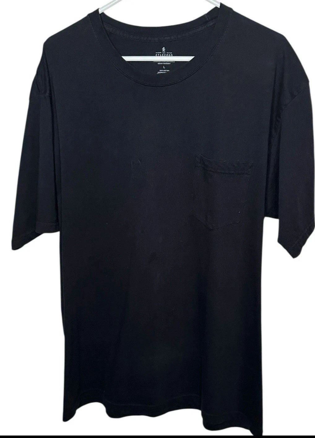 Stafford T Shirt Large Black Pocket Heavyweight Premium Basic Capsule Classic