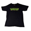 Y2K Vans Off The Wall T-Shirt Mens L Graphic Flaming Logo Black Skateboard