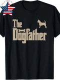100% Made in USA, 180g Mens Chihuahua Dog Lover Gifts The Dogfather Men Tee Shir
