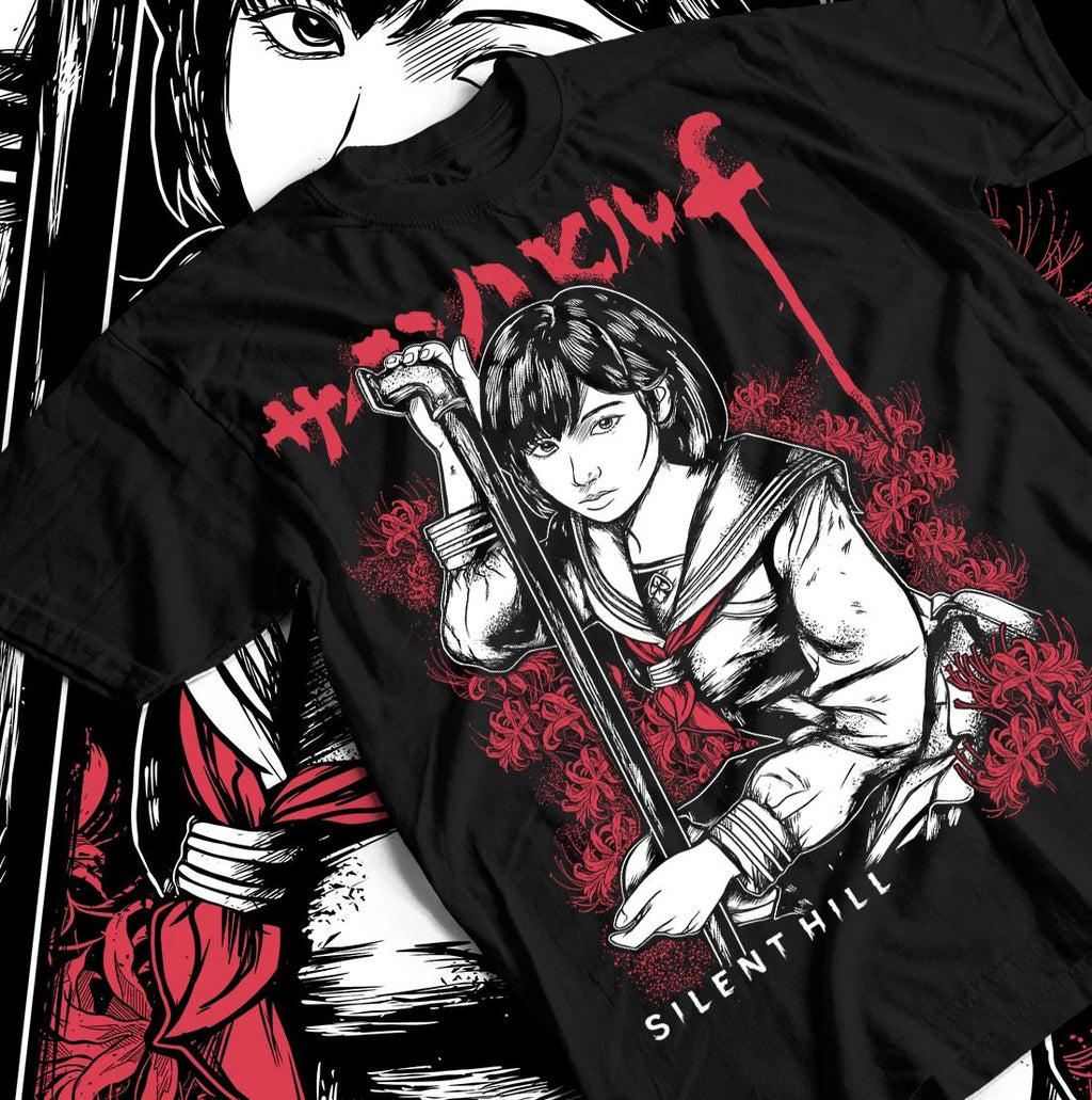 Pyramid Head T-shirt Hinako Silence Hill Silence Hill Premium Gift Black Shirt