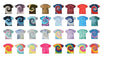 Multi-Color Tie Dye T-Shirts Adult SM - XXXXXL 100% Cotton Colortone