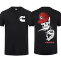 Skull Wear Hat And Holding Cummins T-shirt