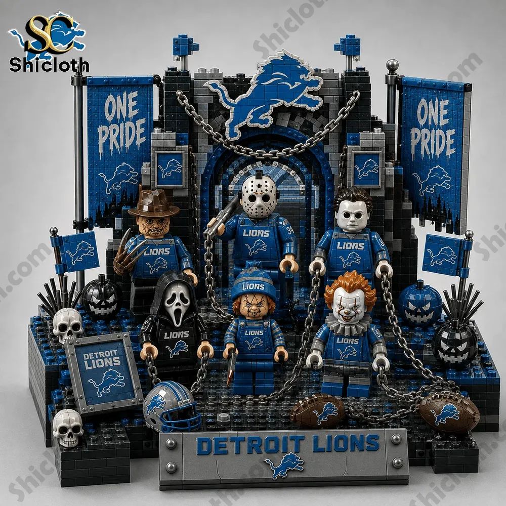 Detroit Lions Horror Collector Series Halloween Building Brick Set