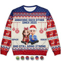 Annoying Each Other Since Year 3D Effect Couple - Personalized Unisex Ugly Sweater