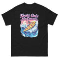 Kooks Only No Locals Man Surfing Pizza Funny T-Shirt