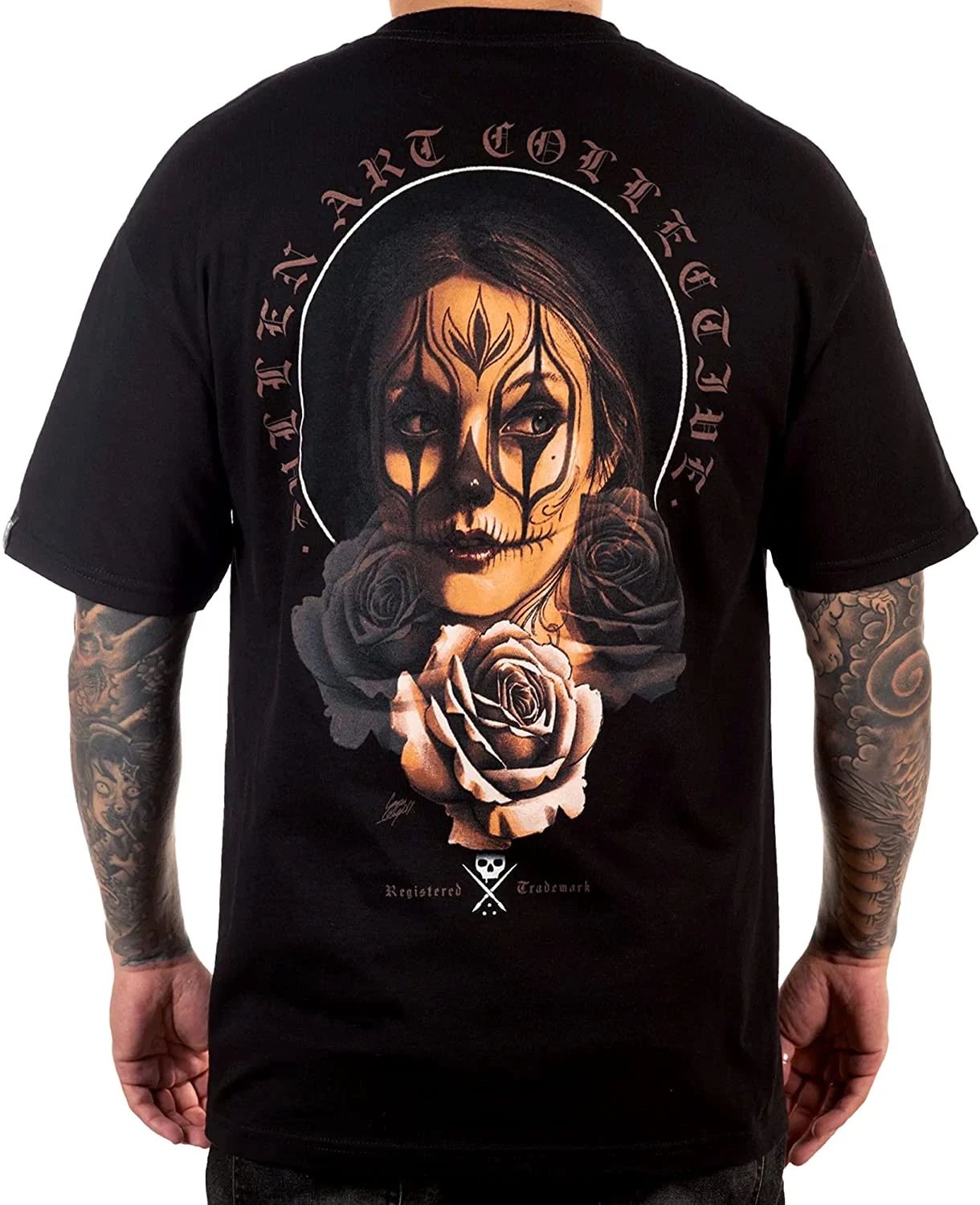 Sullen Men's T-shirt CRY LATER Tattoos Urban Design Skull Premium Quality