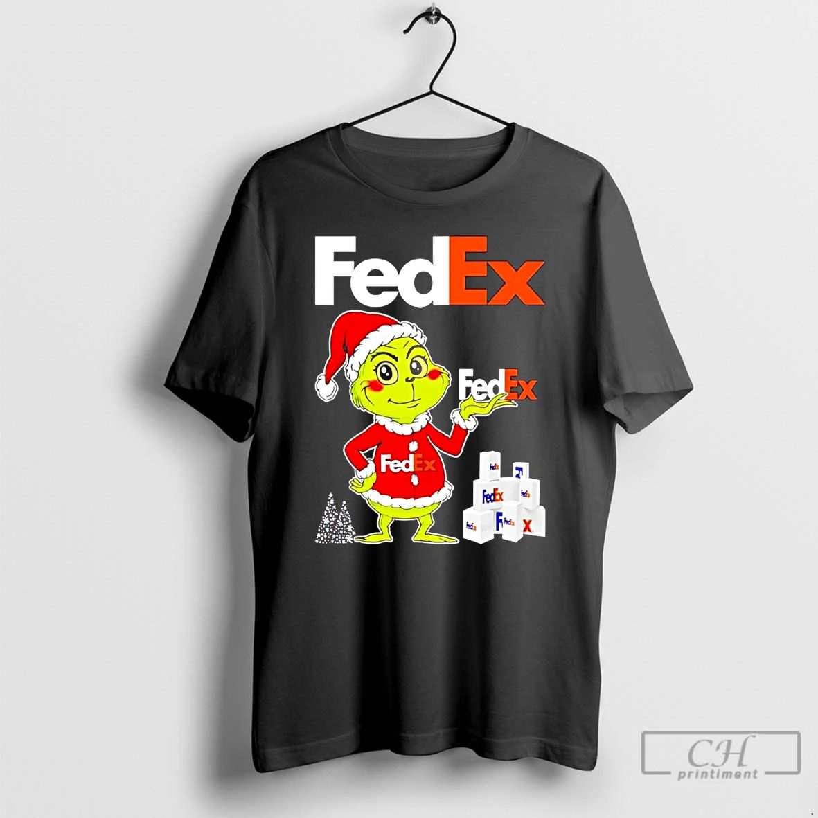 Classic Santa Grinch Fedex Christmas T Shirts