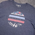 Hurley T Shirt Mens Size Large Gray Beach Y2K Surf Style Graphic Tee