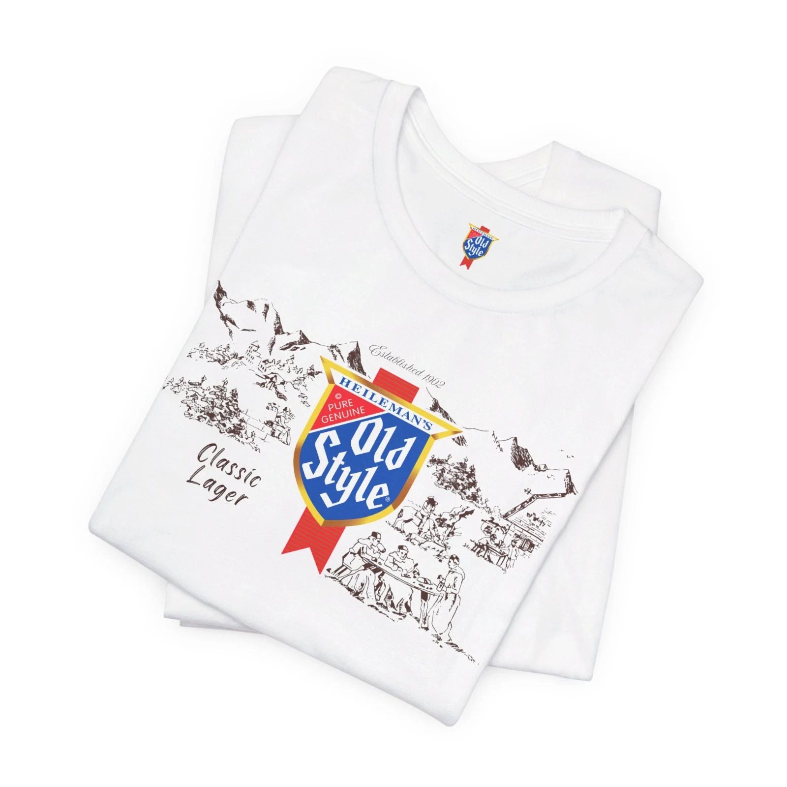 Vintage Heileman's Old Style Beer Short Sleeve T Shirt Unisex Size S M XL 2X 3XL