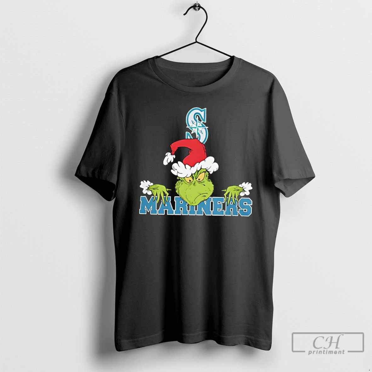 Classic Grinch Seattle Mariners Baseball Logo Hat Christmas T Shirts