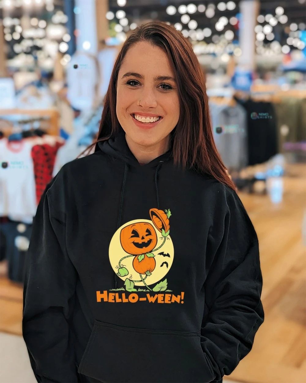 Hello-Ween Pumpkin Character Halloween Jack-o’-lantern shirt