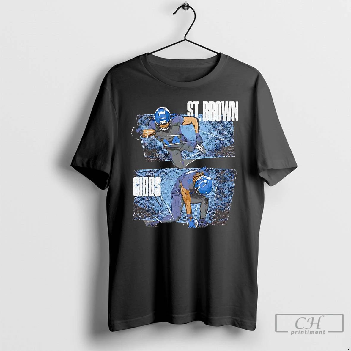 Classic Jahmyr Gibbs And Amon Ra St Brown Dynamic Duo Detroit Lions T Shirts