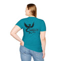 Phoenix Stronger T-Shirt | Heartbeat Script Front, Phoenix Back motivational