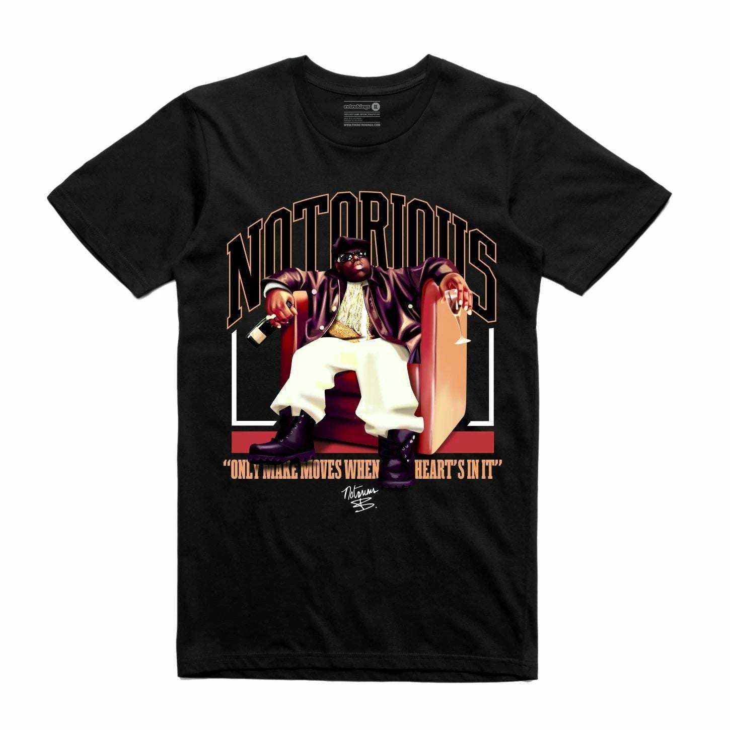New Streetwear On Demand Notorious Only Make Moves Black T-Shirt