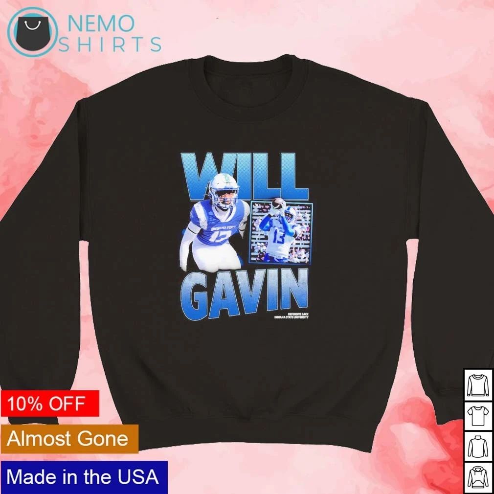 Will Gavin Indiana State University Defensive Back No 13 shirt