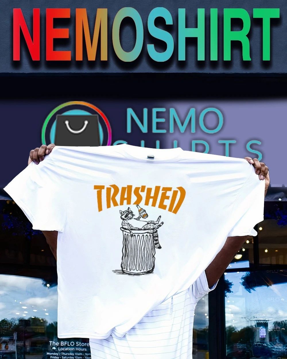 Trashed Raccoon Drinking Beer trash panda shirt