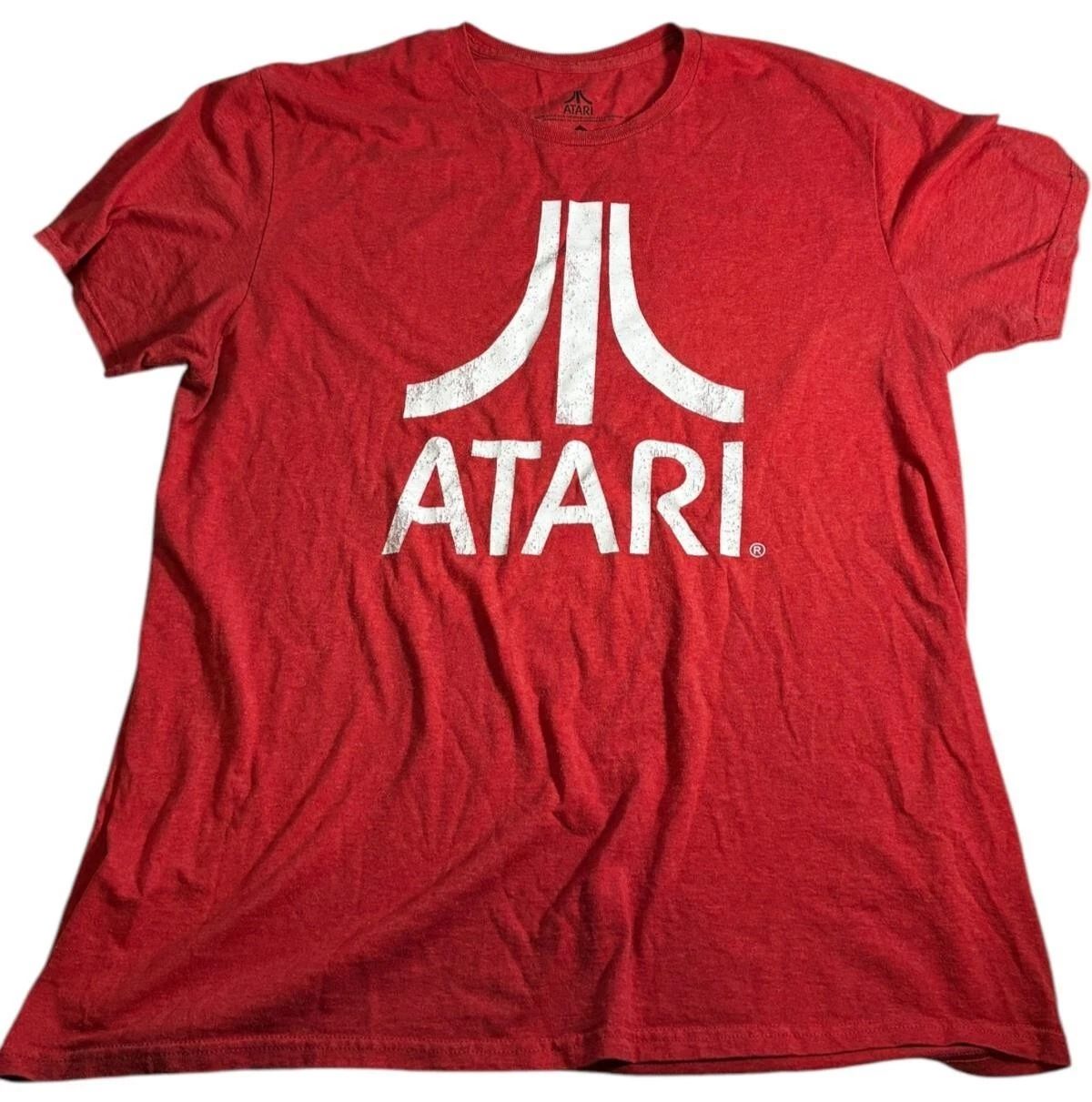 Red XL Adult ATARI video game system gamer tee-shirt by Difuzed