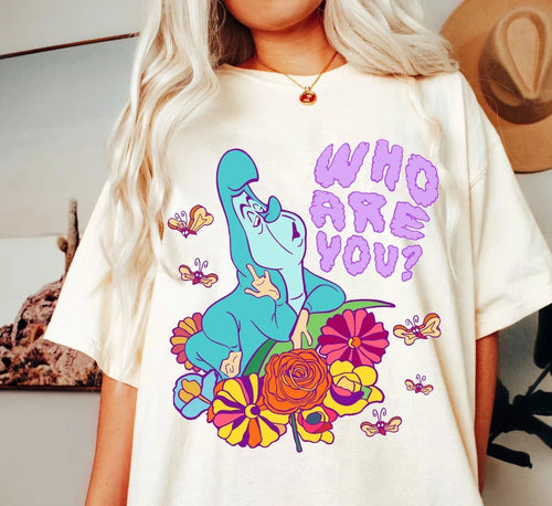 Alice in Wonderland Caterpillar T-Shirt, Who Are You Quote Tee