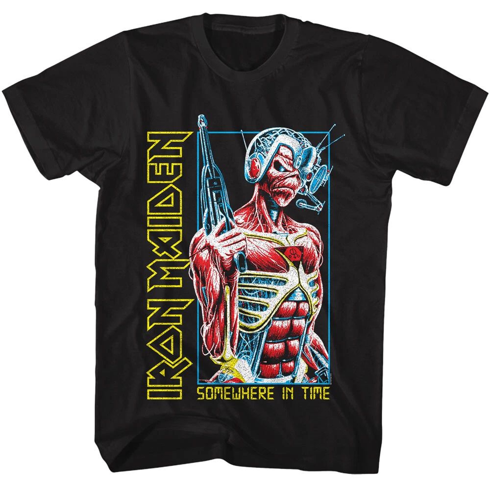 Iron Maiden Eddie Somewhere In Time Men's T Shirt Rock Band Merch