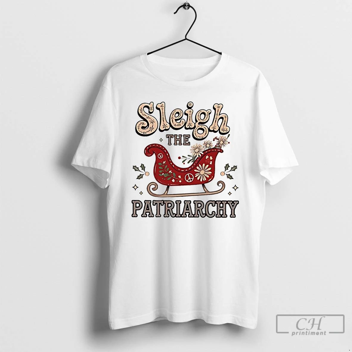 Classic Christmas Sleigh The Patriarchy T Shirts