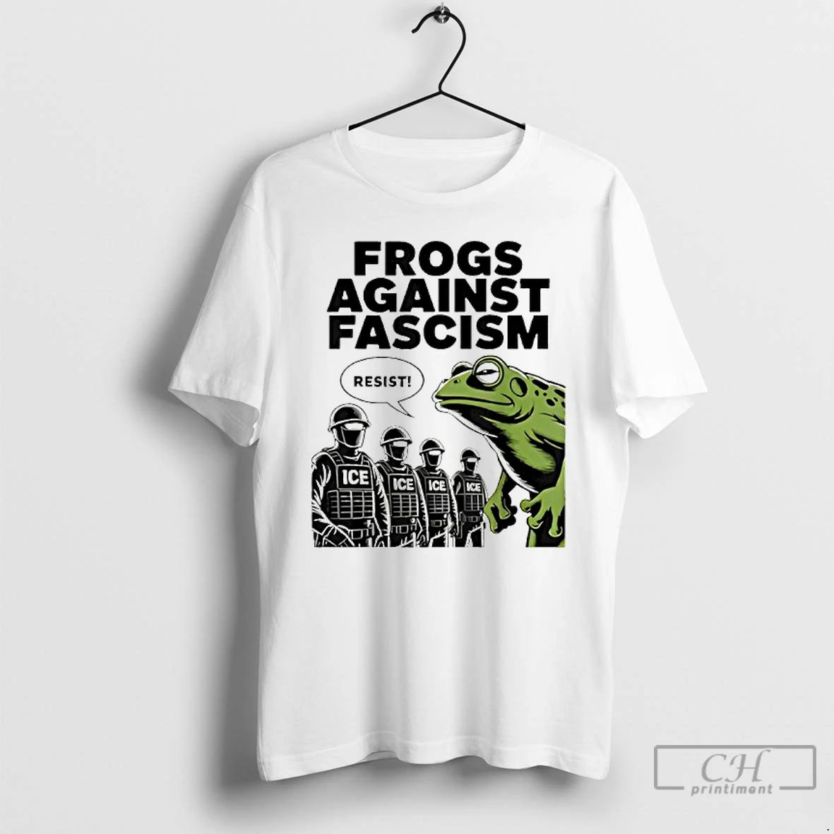 Classic Frogs Against Fascism Usa 50501 No Kings Resist T Shirts