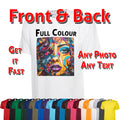 Personalised Royal Blue T Shirt Your Image Custom Photo Print Stag do Hen Party