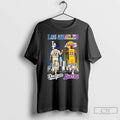 Classic Dodgers Kershaw And Lakers James Fist Dump Los Angeles Skyline T Shirts