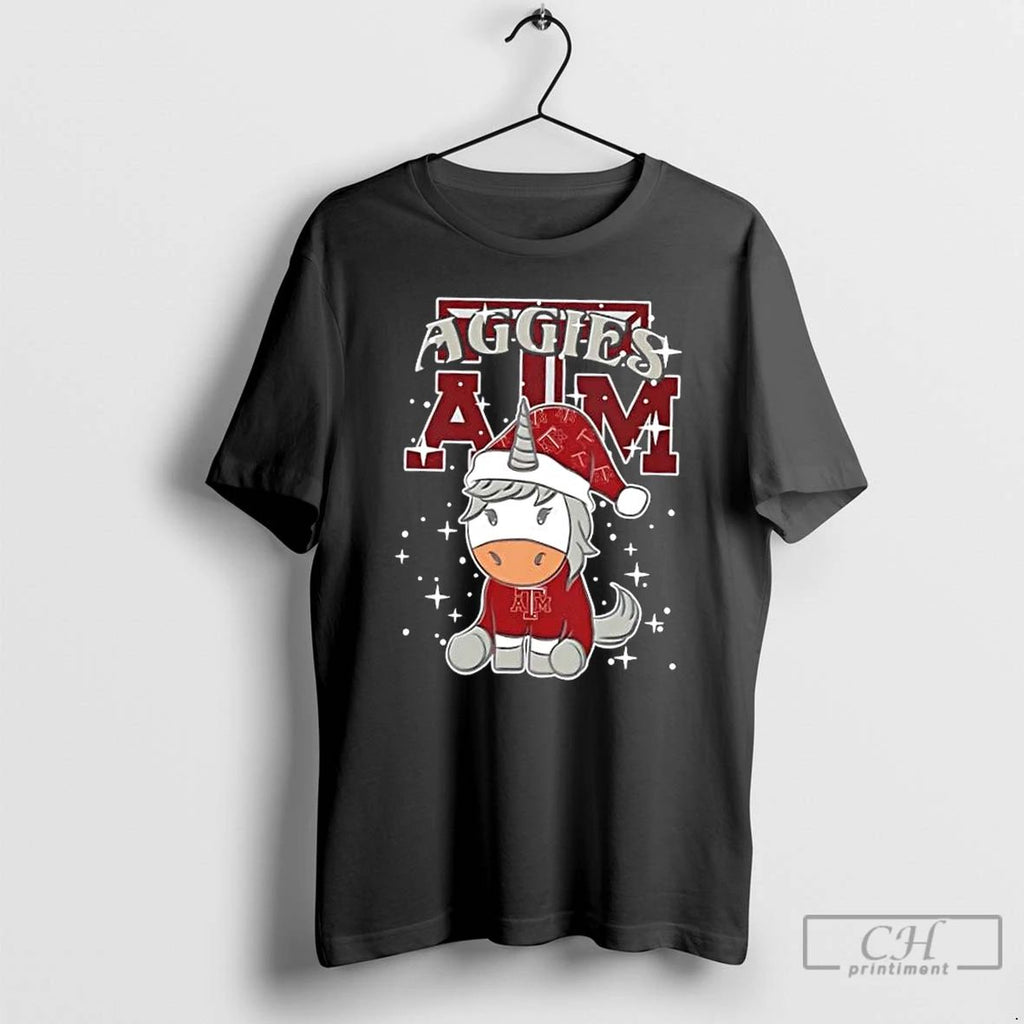 Premium Texas Am Aggies Football X Unicorn Merry Christmas T Shirts