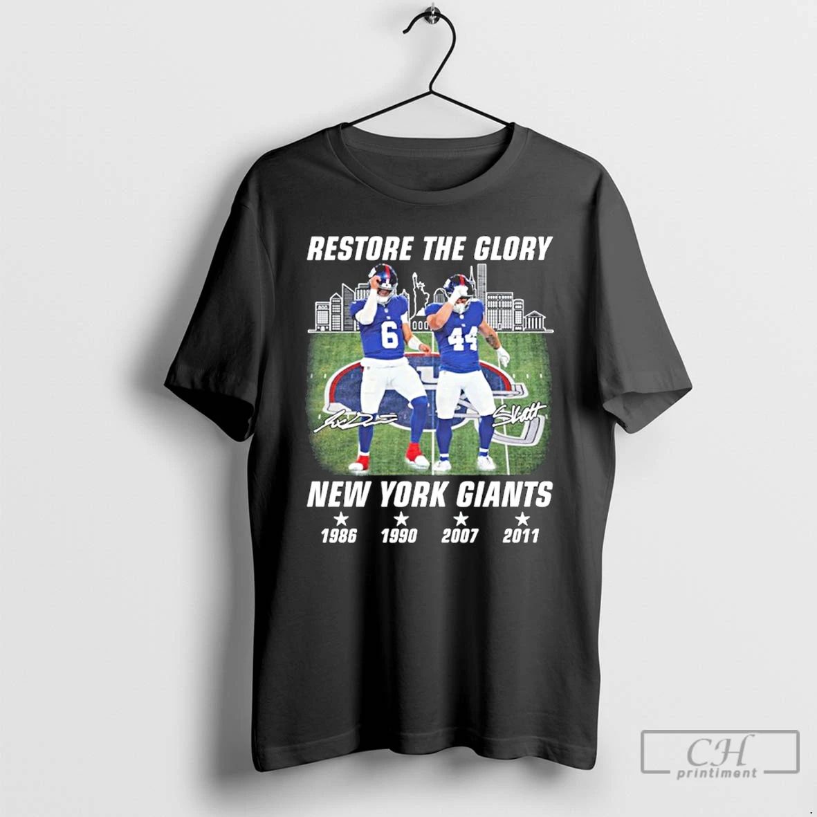 Classic Re The Glory Jaxson Dart And Cam Skattebo New York Giants T Shirts