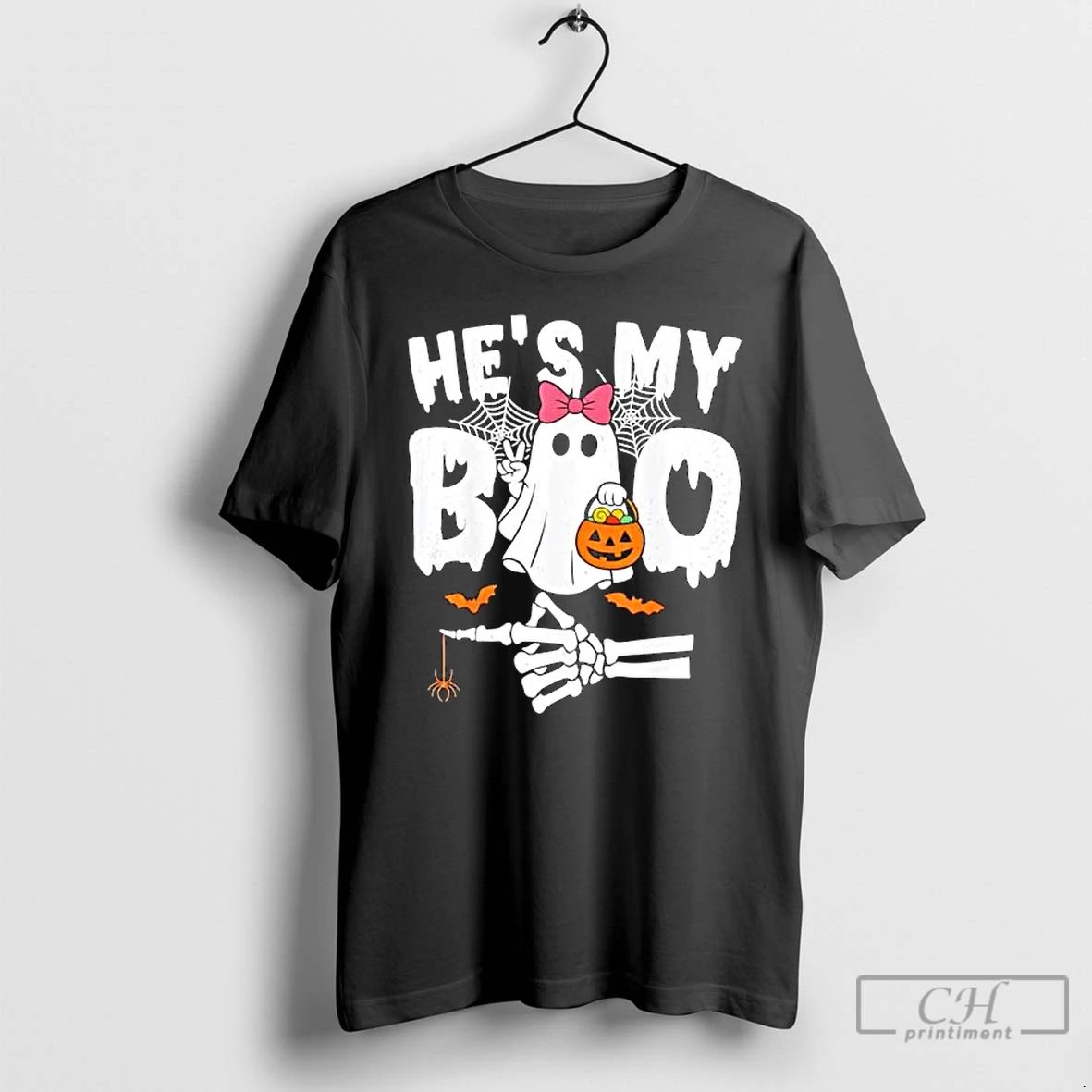 Premium Hes My Boo Matching Halloween Couples Shes My Boo T Shirts