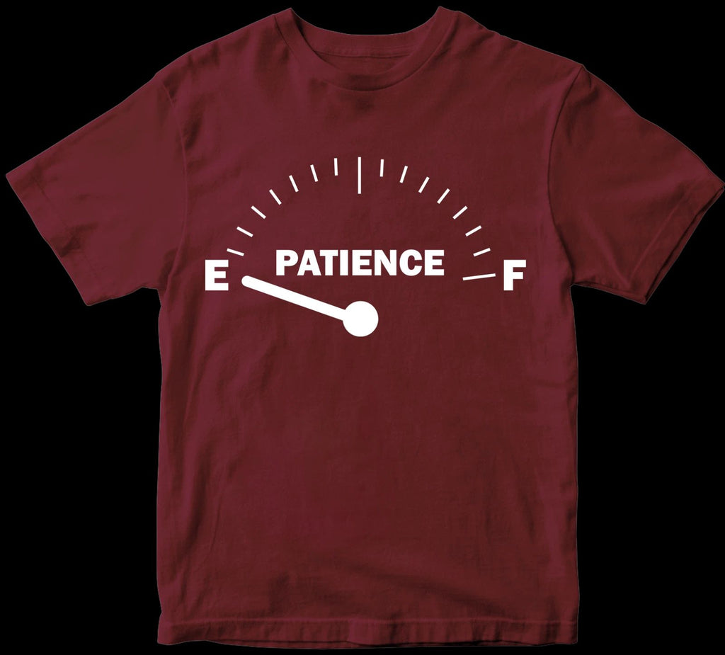 Patience Empty T-shirt Funny Rude Offensive Sarcastic Joke Novelty Gifts Top