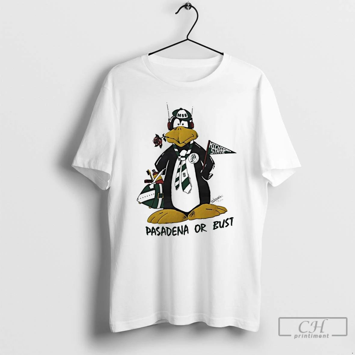 Classic Michigan State Spartans Pasadena Or Bust T Shirts