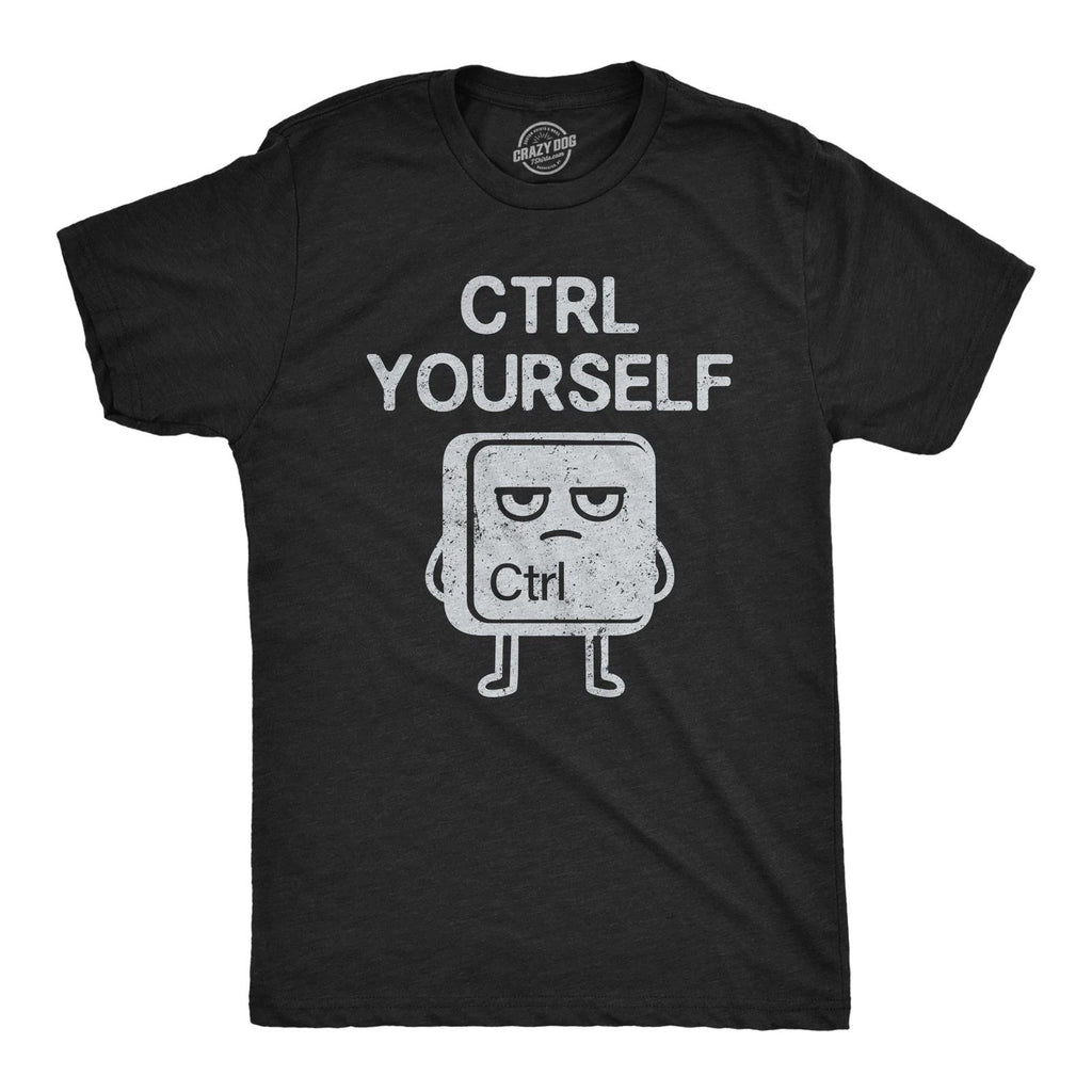 Mens Funny T Shirts CTRL Yourself Sarcastic Keyboard Graphic Novelty Computer