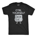 Mens Funny T Shirts CTRL Yourself Sarcastic Keyboard Graphic Novelty Computer