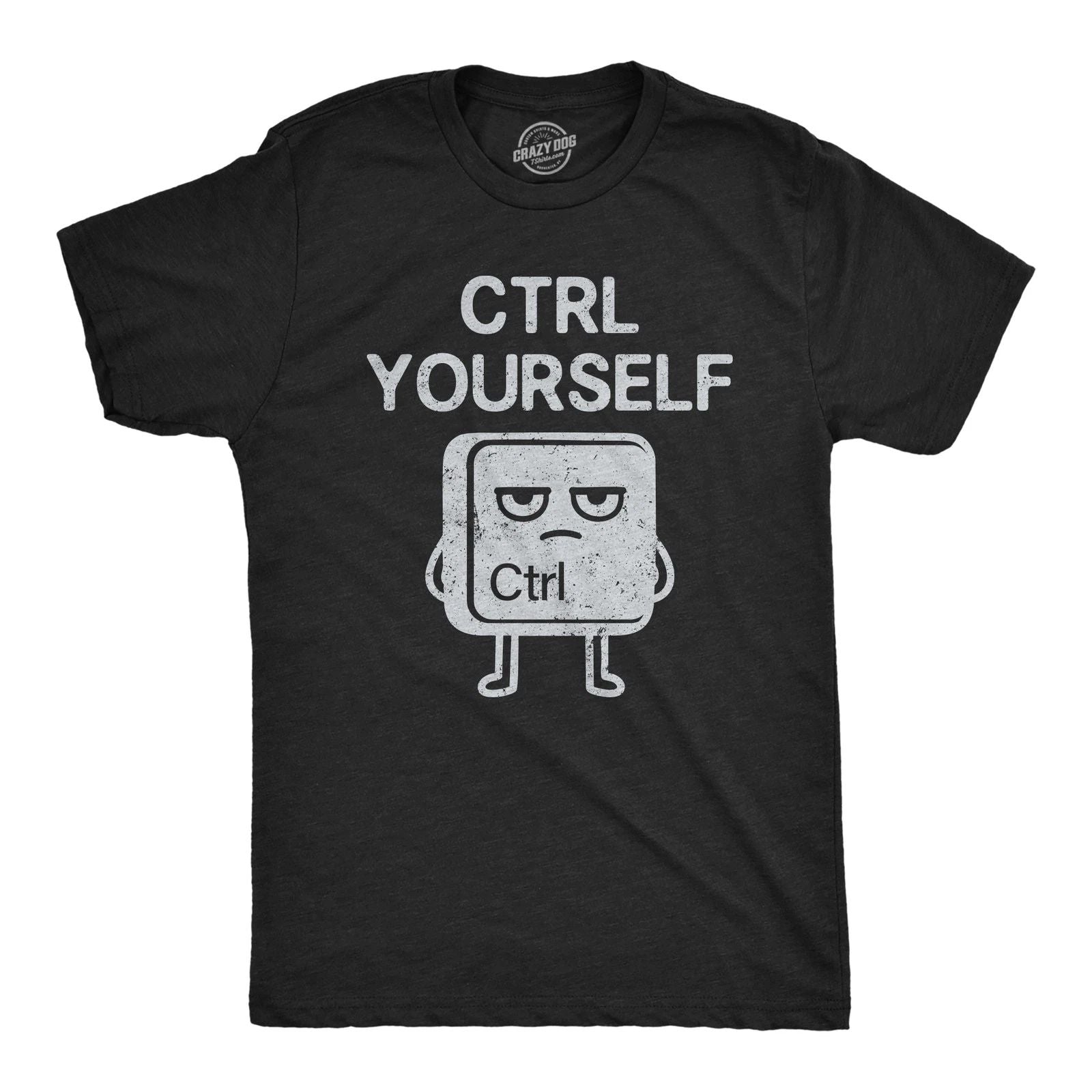 Mens Funny T Shirts CTRL Yourself Sarcastic Keyboard Graphic Novelty Computer