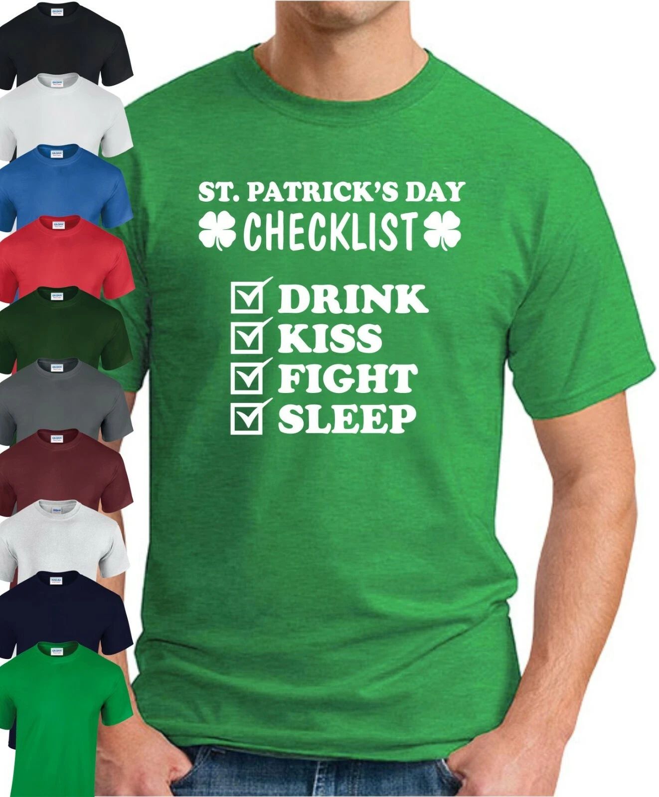 ST PATRICKS DAY CHECKLIST > Funny Slogan Novelty Irish Geek Nerd Men's Top