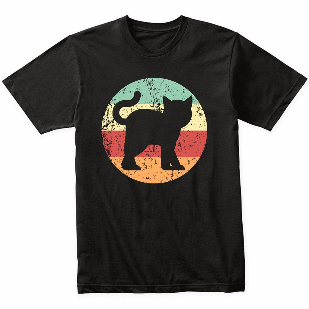 Cat Lover Retro Kitten Icon T-Shirt - Retro Colors