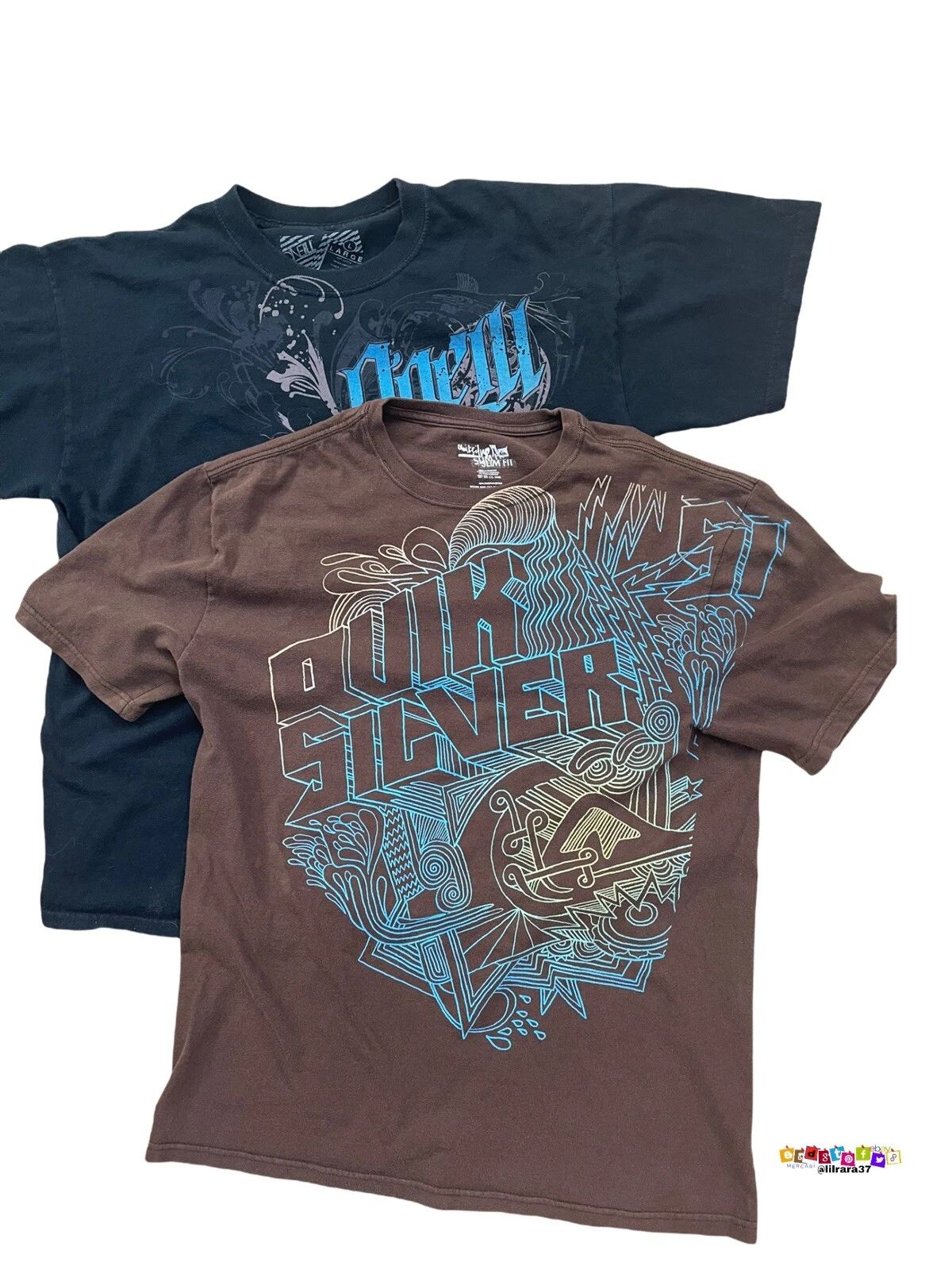 Quiksilver Slim Fit Tee Shirt Wave Ringspun Organic Men's  Large And O’Neill Lg