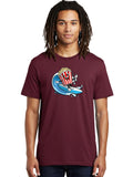 Popcorn-Surfing Mens Graphic Tee, 100% Cotton, Casual Summer Wear