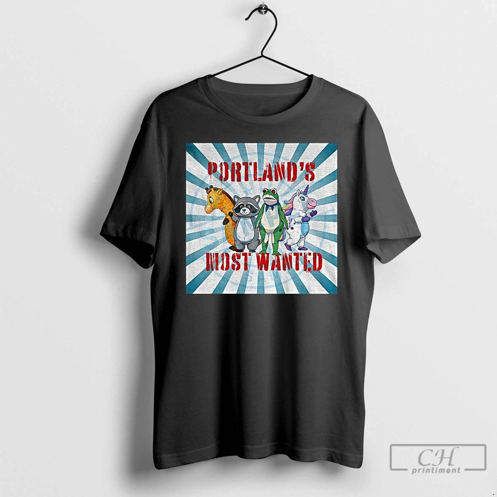 Classic Raccoon Portland Frog Portlands Most Wanted Protest Anti Ice Political T Shirts