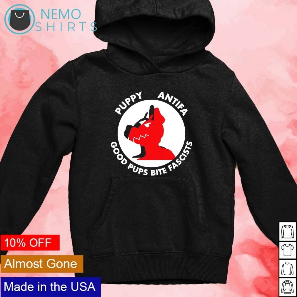 Puppy Antifa Good Pups Bite Fascists shirt