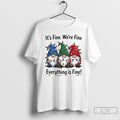 Classic Gnomes Its Fine Were Fine Everything Is Fine Christmas Lights White T Shirts